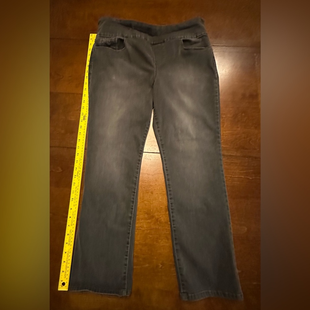 Gloria Vanderbilt Charcoal Pull-On Jeans